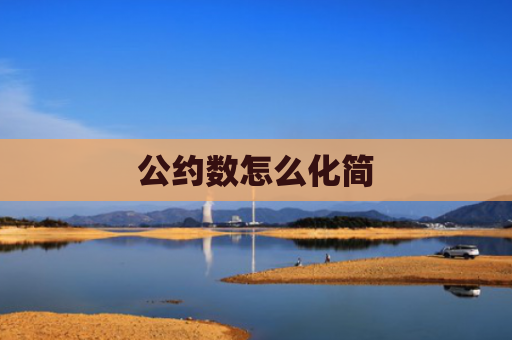 公约数怎么化简