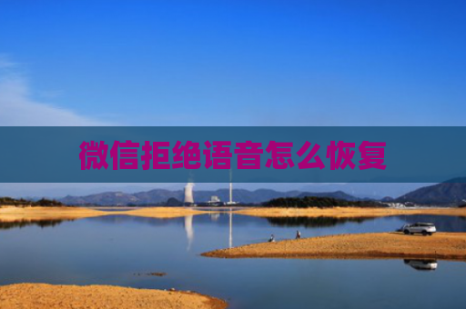 微信拒绝语音怎么恢复