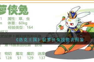 洛克王国驭萝侠兔技能表图鉴