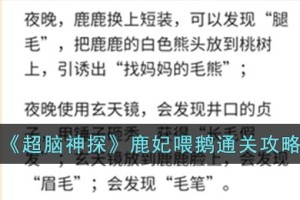 超脑神探鹿妃喂鹅怎么过