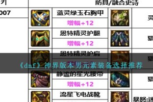 DNF神界版本男元素带什么装备